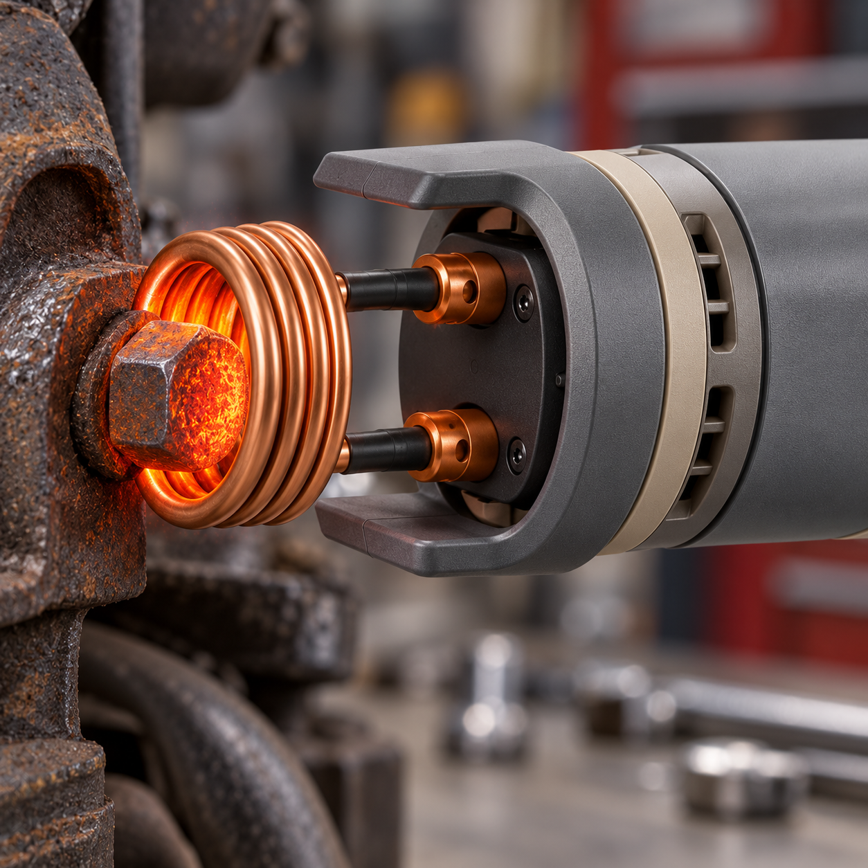 See the heating head, controls, coils and workshop positioning – 1