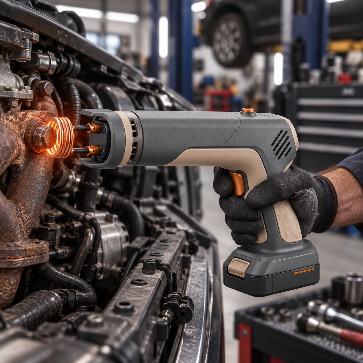 See the heating head, controls, coils and workshop positioning – 2